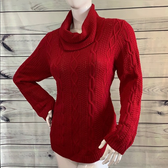 S0LD——Jeanne Pierre cowl neck knit sweater top - Picture 4 of 9